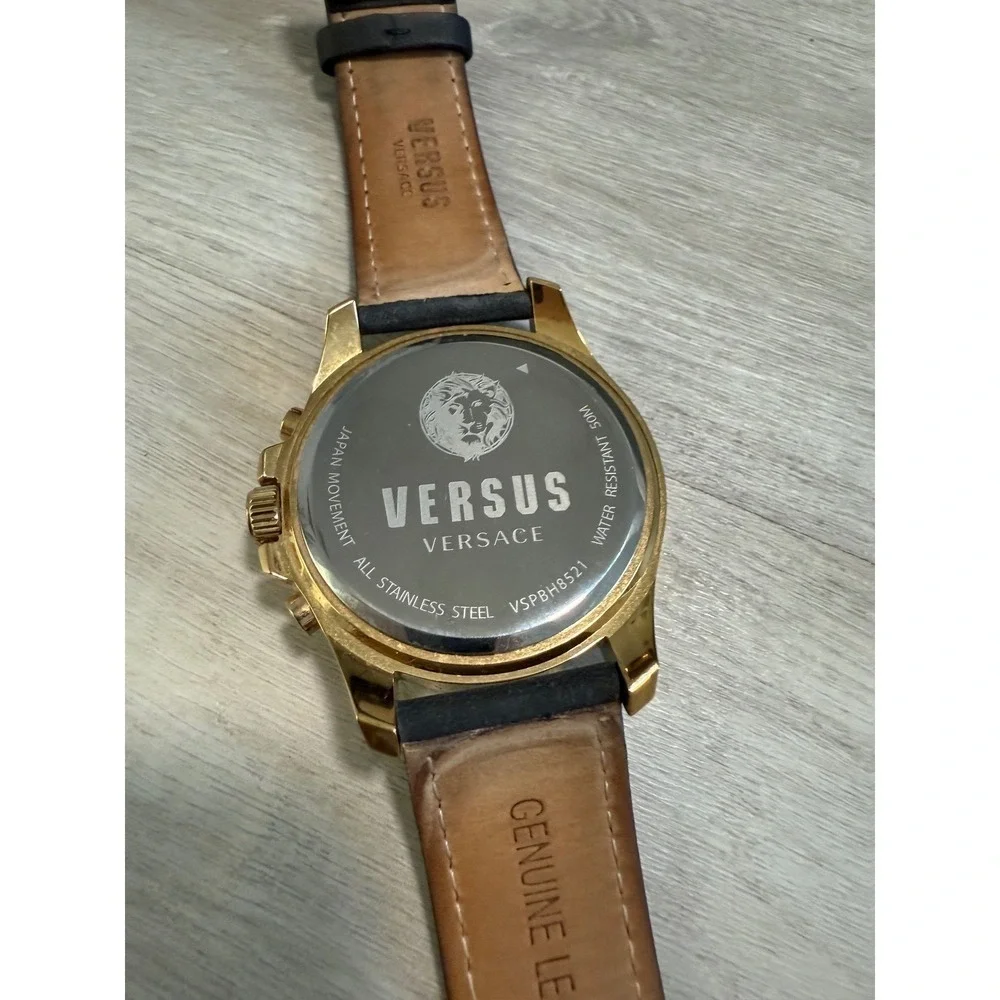 Versus Versace Gold Tone Chronograph Black Dial Men's Watch VSPBH8521